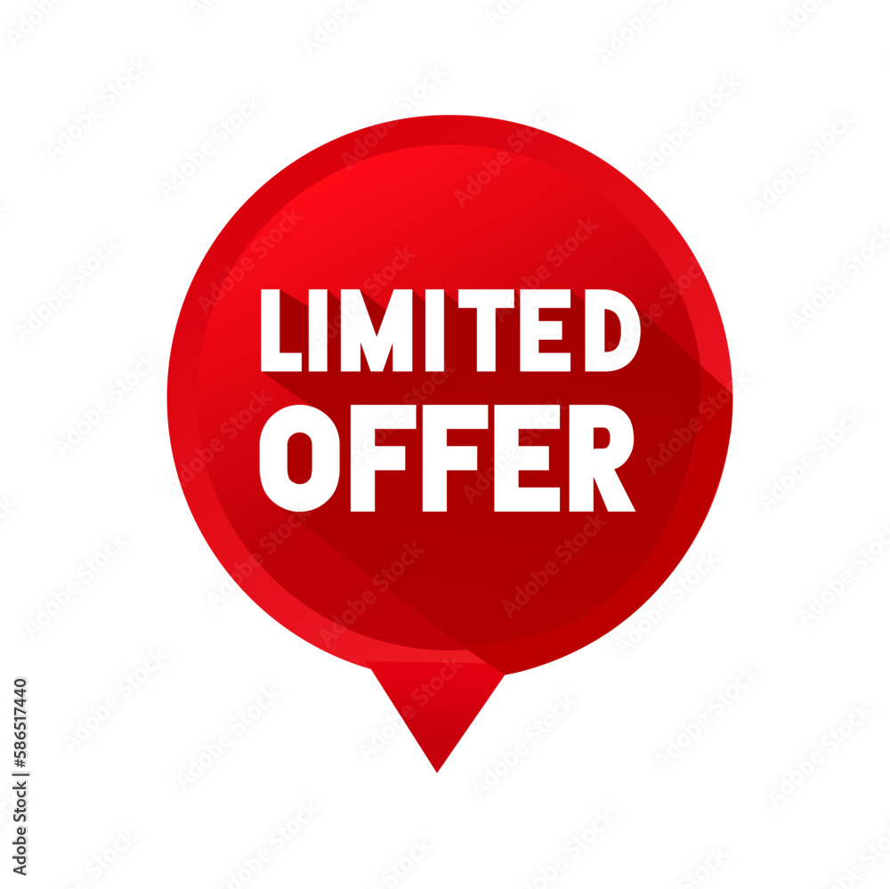 Limited offer banner design. Modern Vector illustration on white background. Limited offer banner design. Modern Vector illustration on white background.