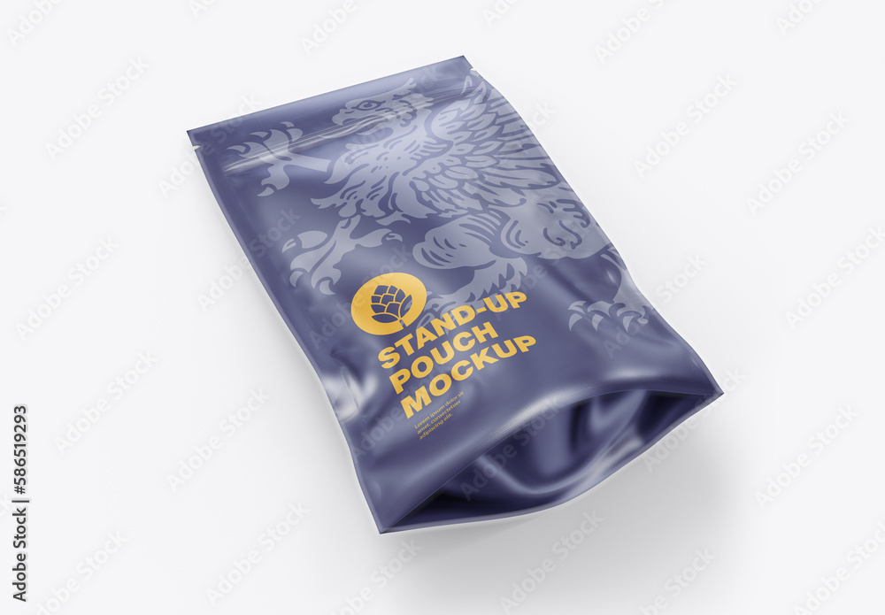 Matte Stand-up Pouch Mockup Stock Template | Adobe Stock