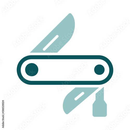 Jackknife vector isolated icon. Camping sign