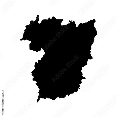 Vila Real Map, District of Portugal. Vector Illustration.