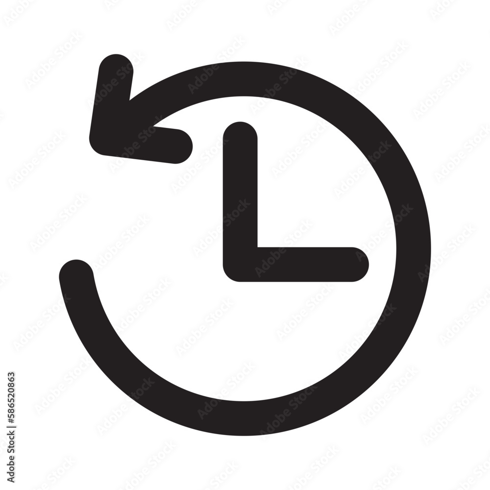 Account history icon vector, Clock, time icon vector illustration Stock ...