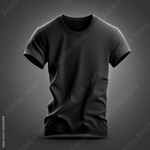 Black t-shirt for mockup	
