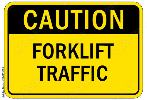 Forklift safety sign and labels forklift traffic