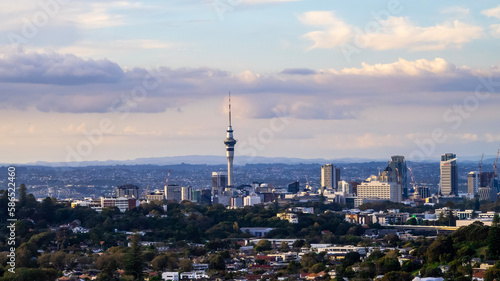 view of the city, Sky Tower, Auckland, New Zealand 