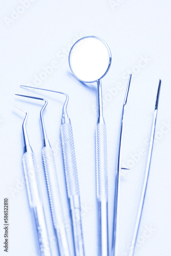 Closeup of professional dental tools