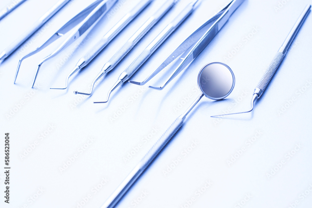 Closeup of professional dental tools Closeup of professional dental tools