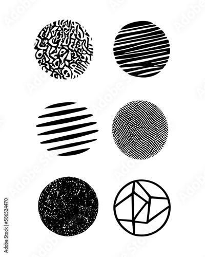 Vector grunge circle, grunge round shape, grunge banner. Black circle brush stroke with black color isolated on white background. Vector illustration