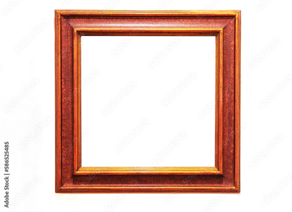 Antique picture frame against white background Antique picture frame against white background