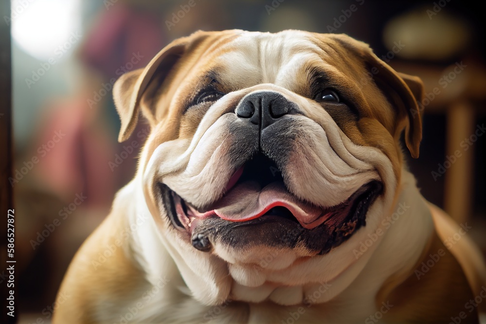 english bulldog smiling