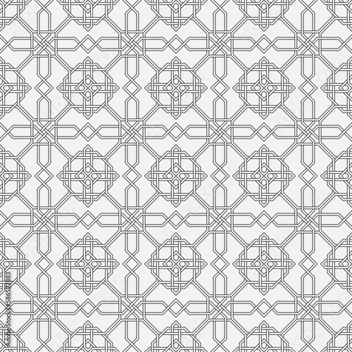 Vector seamless pattern. Modern stylish texture. Monochrome, linear abstract background.