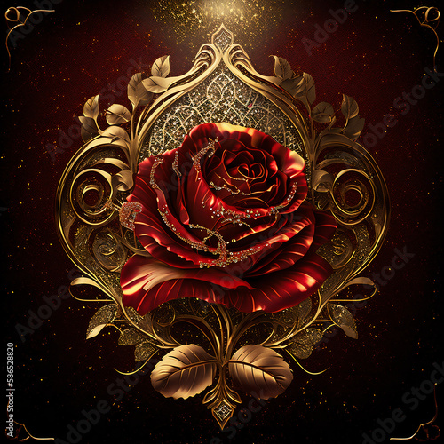 Gothic Garden Red Roses 