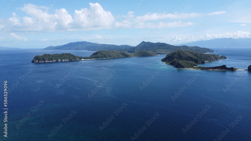 Archipelago. Aerial view of tropical islands.