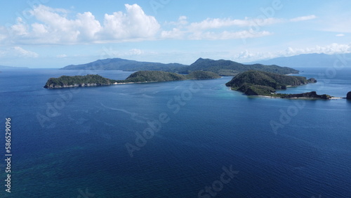 Archipelago. Aerial view of tropical islands.