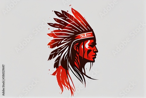 american red indian logo design