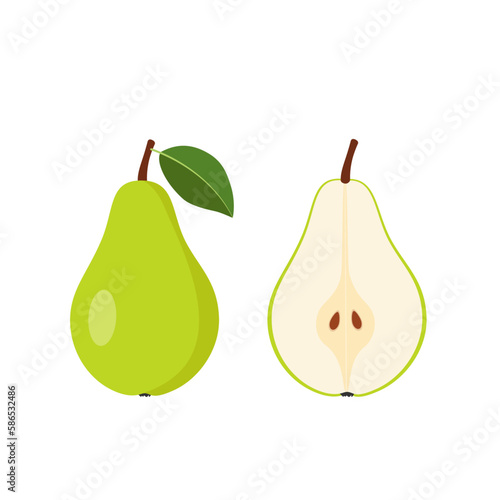 Pear isolated on white background. 