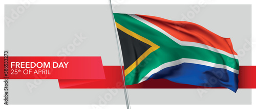 South Africa freedom day vector banner  greeting card