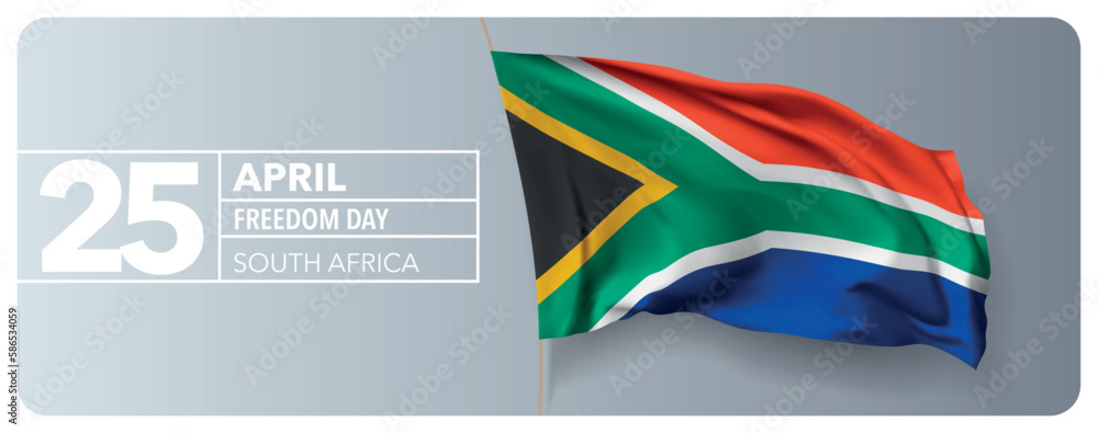 South Africa freedom day greeting card, banner vector illustration South Africa freedom day greeting card, banner vector illustration