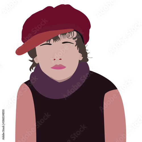 A cute boy wearing a cap. This is avatar art work.