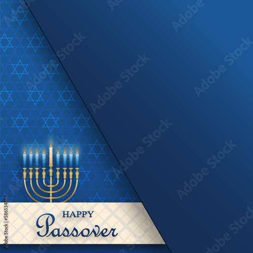 Happy Passover card, the Pessah holiday with nice and creative Jewish symbols photo