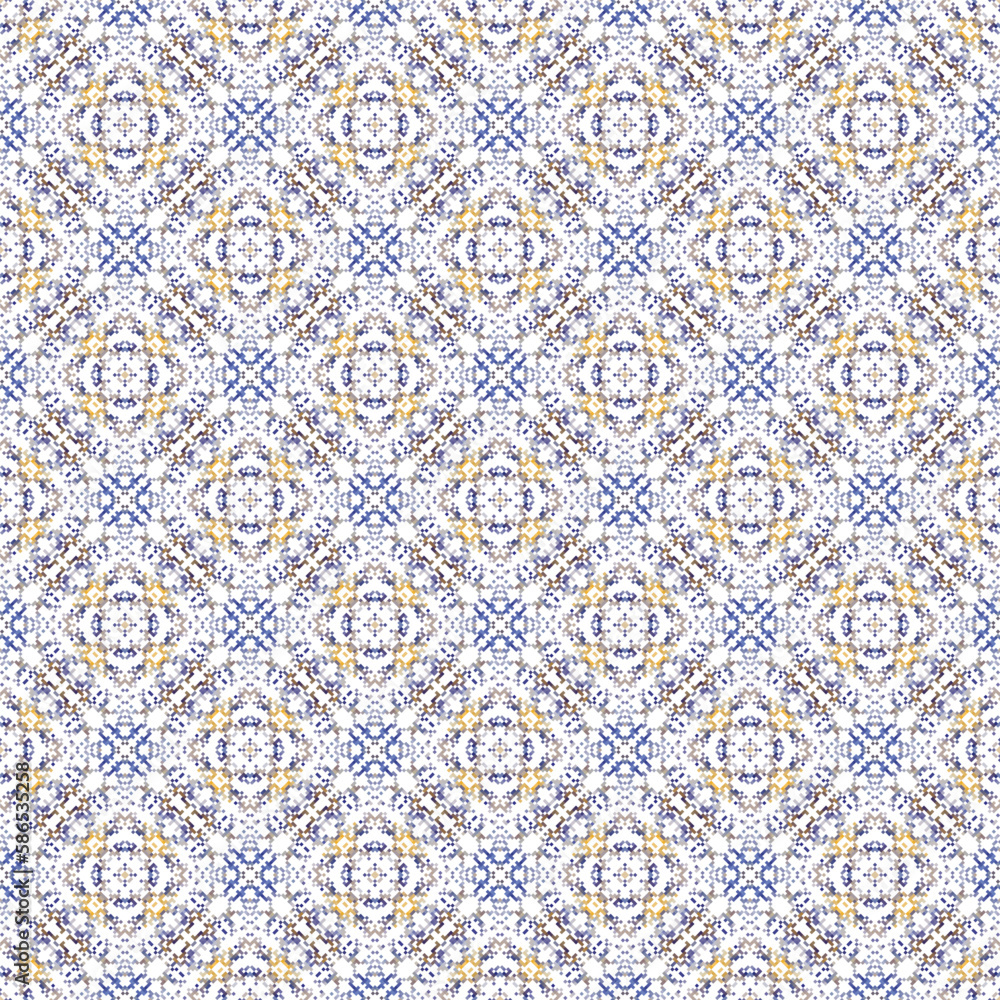 Geometric ethnic oriental pattern traditional on white background.