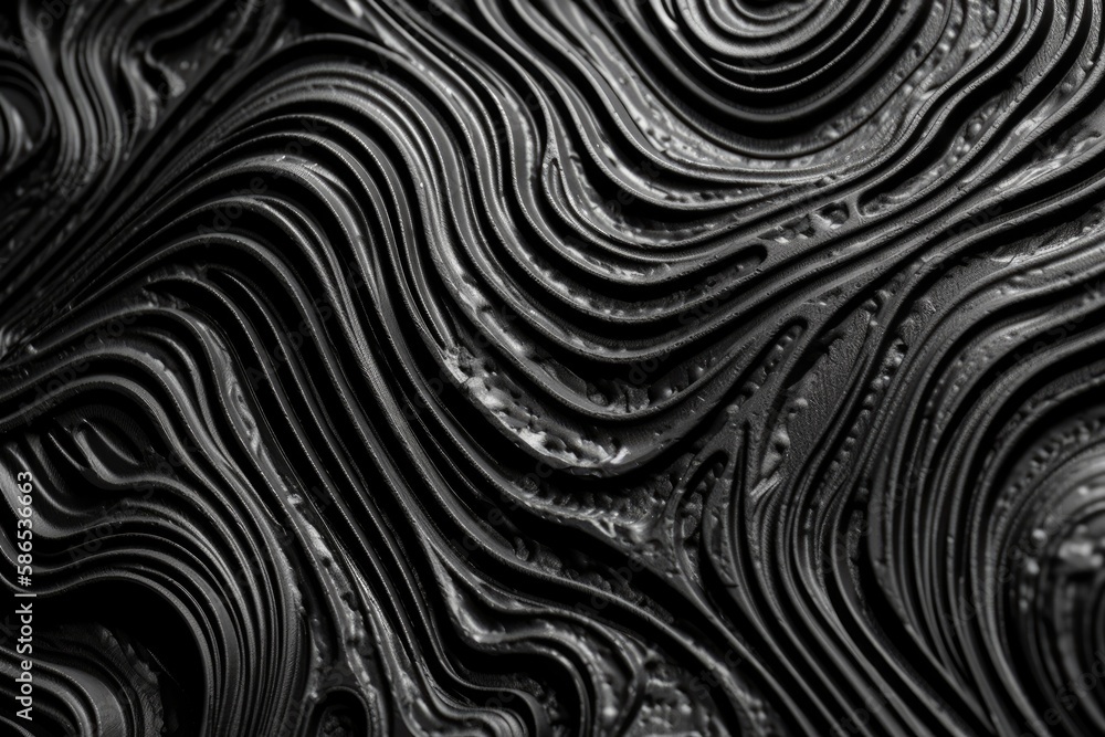 monochromatic abstract image featuring flowing waves. Generative AI monochromatic abstract image featuring flowing waves. Generative AI