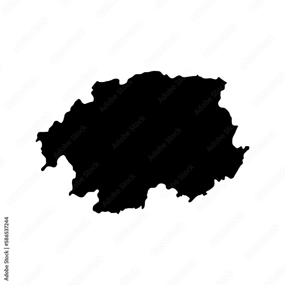 Banska Bystrica map, region of Slovakia. Vector illustration.