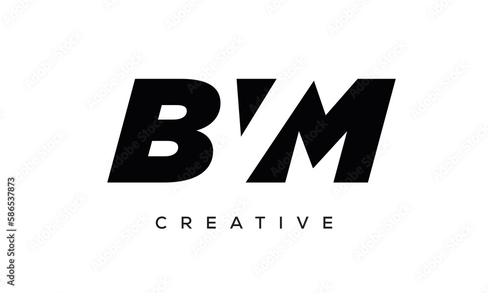 BVM letters negative space logo design. creative typography monogram vector BVM letters negative space logo design. creative typography monogram vector
