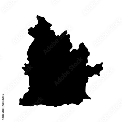 Nitra map, region of Slovakia. Vector illustration.