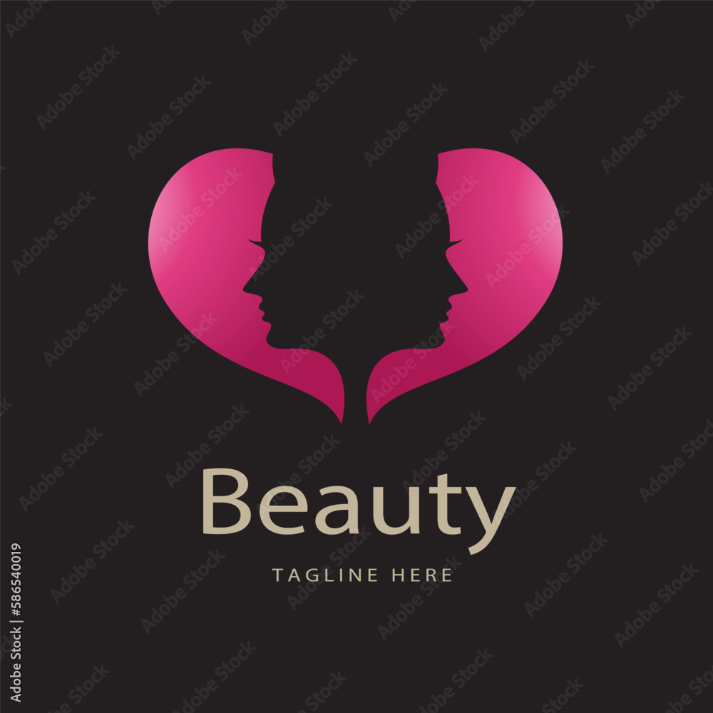 Beauty salon logo template design