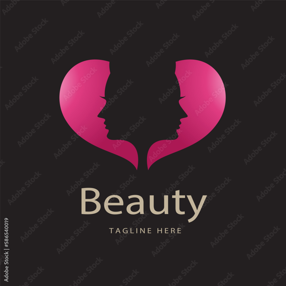 Beauty salon logo template design Beauty salon logo template design