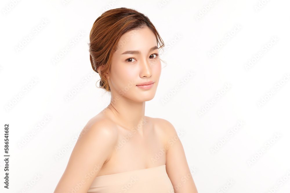 Beautiful young asian woman with clean fresh skin on white background, Face care, Facial treatment, Cosmetology, beauty and spa, Asian women portrait. Beautiful young asian woman with clean fresh skin on white background, Face care, Facial treatment, Cosmetology, beauty and spa, Asian women portrait.