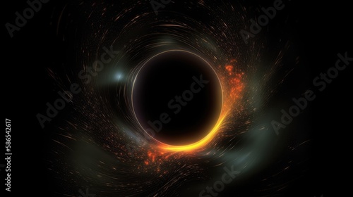 A black hole in space. Generative AI