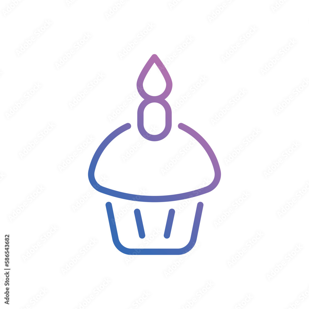 Cupcake icon vector stock. Cupcake icon vector stock.