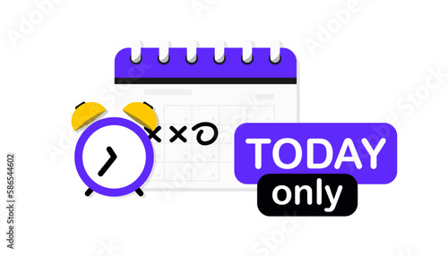Today only. Special offer sign. Special offer. Last chance sale offer promo sticker. Urgency information with only today sale promotion text message. Marketing announcement for sale promotion