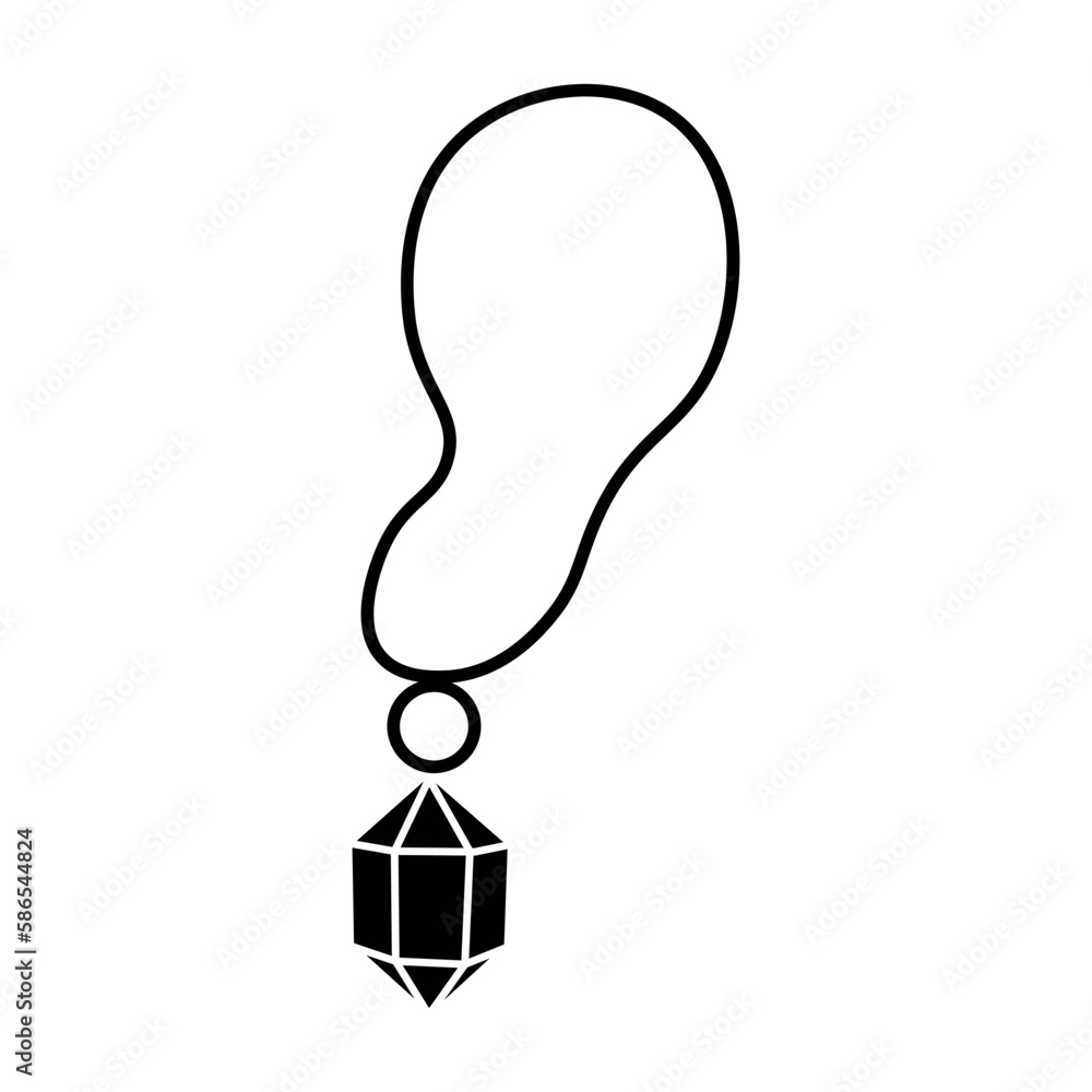 Glyph amulet vector illustration