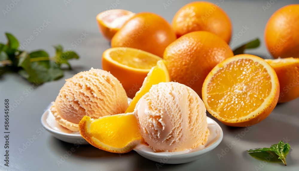 Delicious Orange, fruity, Ice Cream Sorbet / High Quality Delicious Orange, fruity, Ice Cream Sorbet / High Quality