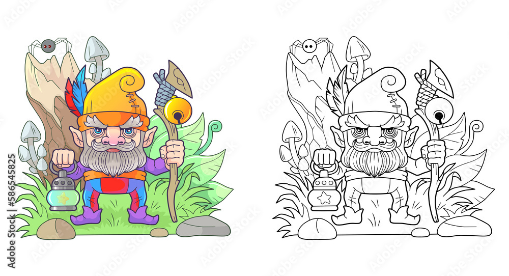Fototapeta premium cartoon fairy house, funny illustration design