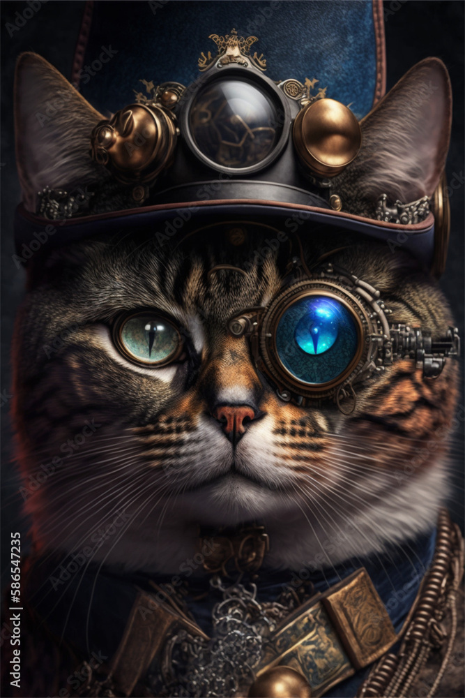 steampunk-katze-realistische-katze-verkleidet-portrait-von-einer