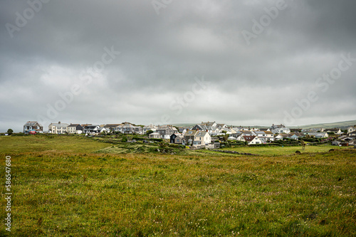 A view of the houses of Boscastle, Cornwall