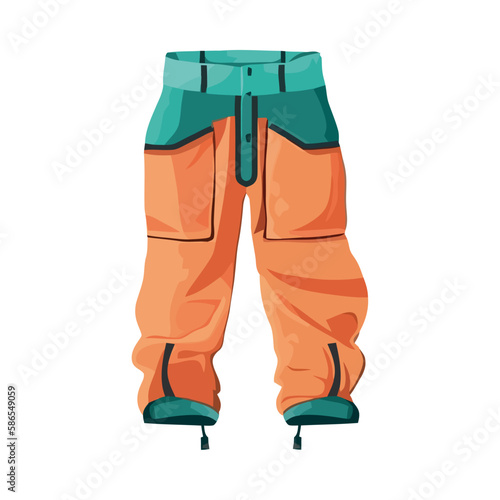 orange skier pants equipment