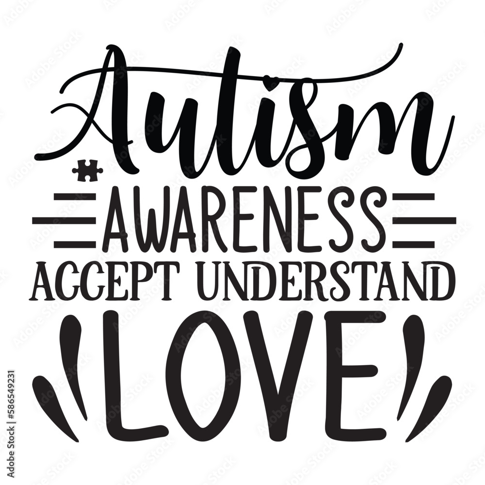 Autism awareness, accept understand love SVG Autism awareness, accept understand love SVG