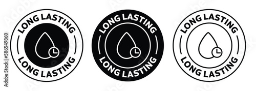 Long Lasting icon collection. Rounded vector illustration in black color