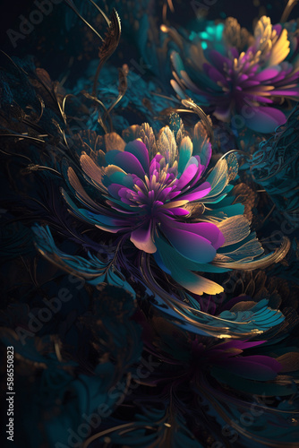 abstract flowers background