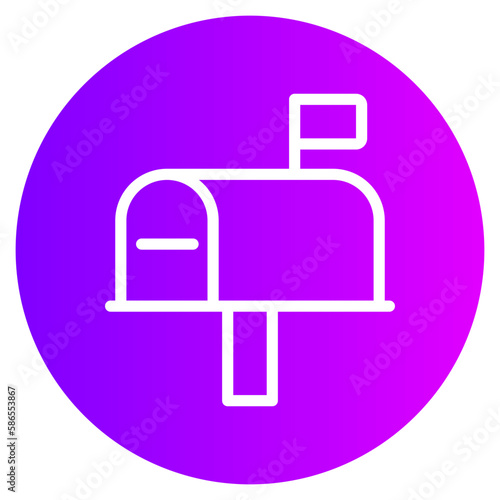 mail box gradient icon