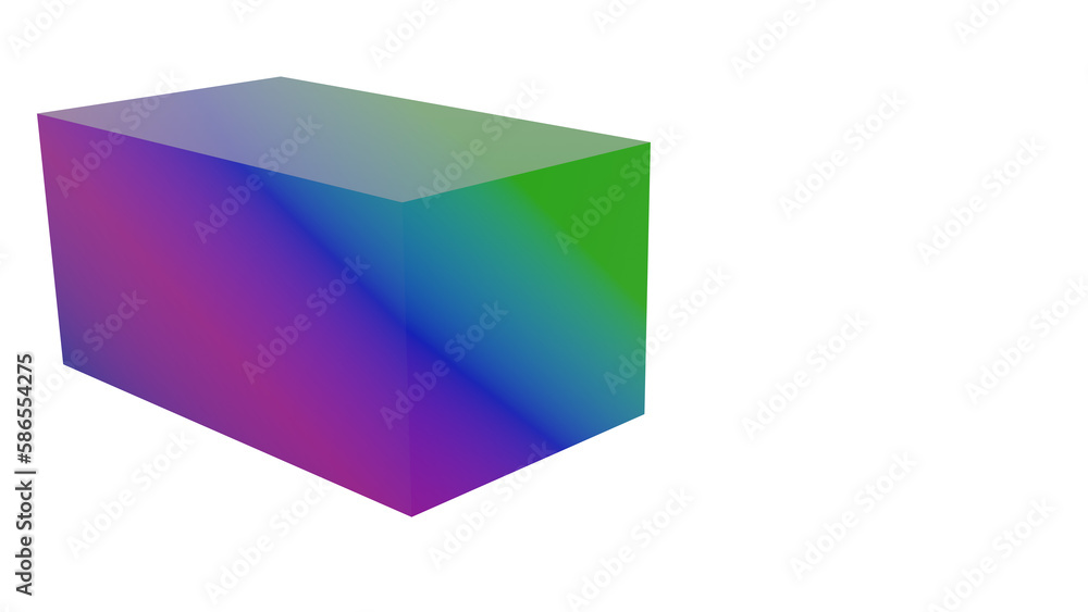 Abstract 3d-illustration as a rendering of a single cube with rainbow coloring isolated as a symbol for diversity Abstract 3d-illustration as a rendering of a single cube with rainbow coloring isolated as a symbol for diversity