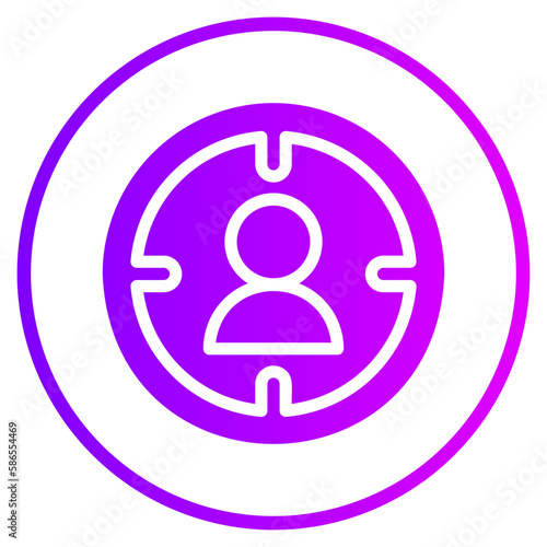 target audience gradient icon