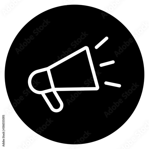 megaphone glyph icon