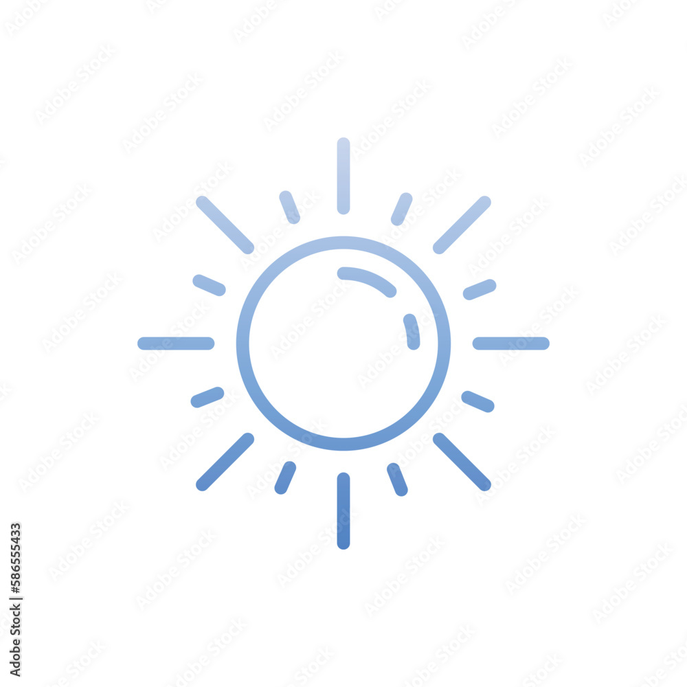 Sun icon. Suitable for Web Page, Mobile App, UI, UX and GUI design.