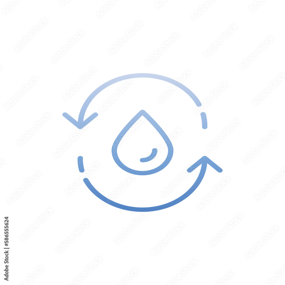Water Recycling icon. Suitable for Web Page, Mobile App, UI, UX and GUI design. Water Recycling icon. Suitable for Web Page, Mobile App, UI, UX and GUI design.