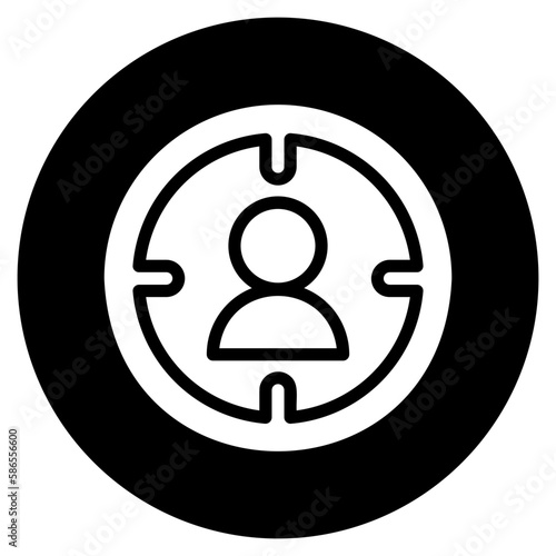 target audience glyph icon
